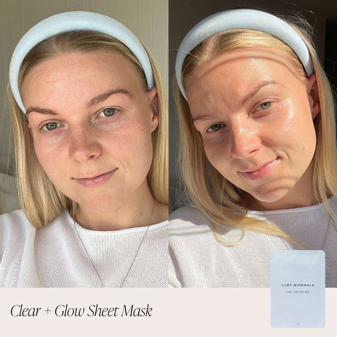 Clear Glow Sheet Mask Box Set + LED