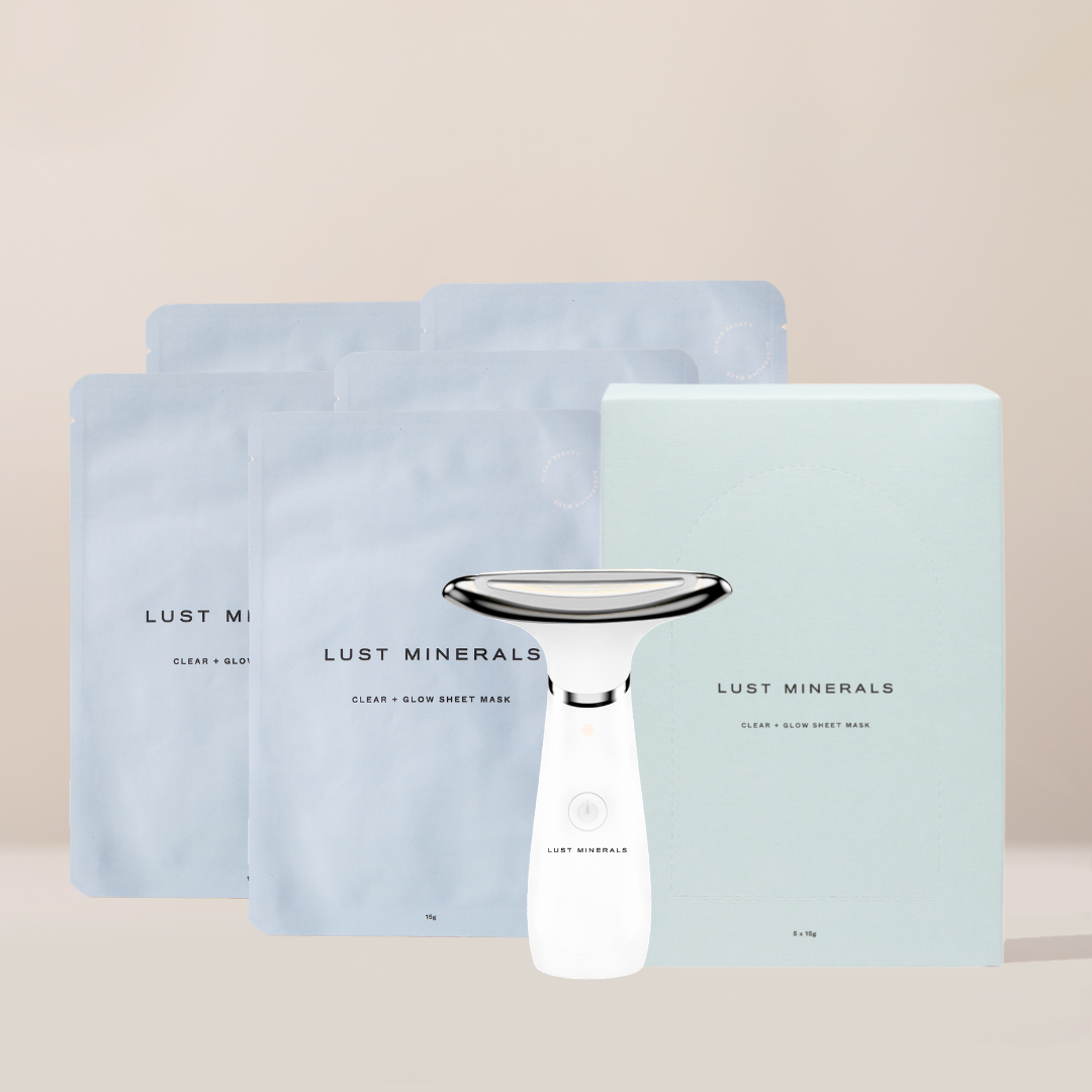 Clear Glow Sheet Mask Box Set + LED