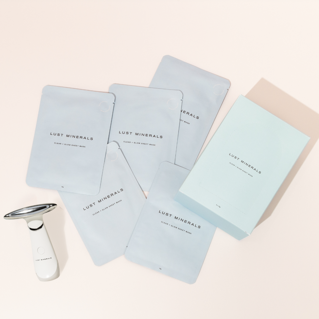 Clear Glow Sheet Mask Box Set + LED